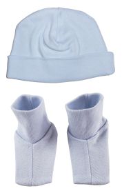 Baby Cap & Bootie Set - Blue