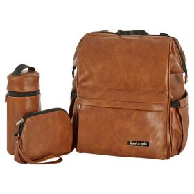 Hannah & Sophia Soho Traverse Diaper Backpack, Cognac