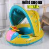 Inflatable Baby Swimming Rings Seat Floating Sun Shade Toddler Swim Circle Fun Pool Bathtub Beach Party Summer Water Toys