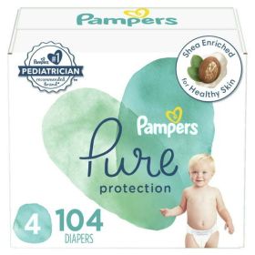 Pampers Pure Protection Diapers Size 4, 104 Count