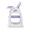 Convertible High Chair for Babies, Booster Seat with Safety Belt Feeding Tray, Toddler Chair and Table Set, Purple and White