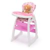 Multipurpose Adjustable Highchair for Baby Toddler Dinning Table with Feeding Tray and 5-Point Safety Buckle, Pink