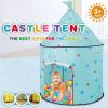 Princess Castle Play Tent, Kids Foldable Games Tent House Toy for Indoor & Outdoor Use-Blue