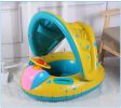 Inflatable Baby Swimming Rings Seat Floating Sun Shade Toddler Swim Circle Fun Pool Bathtub Beach Party Summer Water Toys