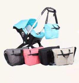 Baby Basket Car Four-in-one Sitting Cloth Set Rain Cover Mosquito Net Hanging Bag Mommy Bag Sunshade Cover Accessories (Option: Black Hanging bag)