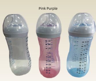 Baby And Infant Petal Nipple Feeding Bottle (Option: Pink Purple-330ml)