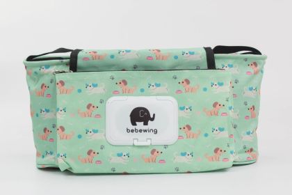 Korea Outing Traveling Shopping Baby Stroller Hanging Bag Baby Bottle Diaper Mummy Storage Bag (Option: Puppies)