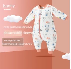 Children's Anti-kick Quilt Cotton Sleeping Bag (Option: Baby Rabbit Thick-M Code)