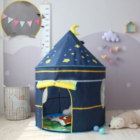 Children's Tent Baby Play House Indoor Princess Playhouse Castle (Option: Blue starry sky colorful fla)