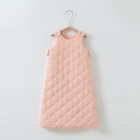 Baby Cotton-padded Sleeping Bag Vest (Option: Light Pink-L)