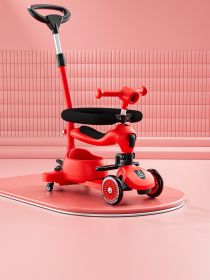 Children's Scooter Baby Multi-functional Scooter (Option: Chinese Red)