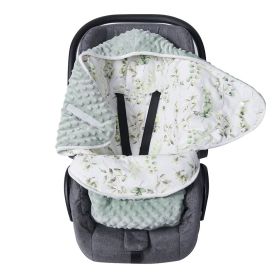 Thickened Baby Strap Swaddling Quilt (Option: Green Leaves-S0 March)