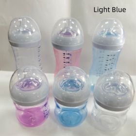 Baby And Infant Petal Nipple Feeding Bottle (Option: Light Blue-330ml)