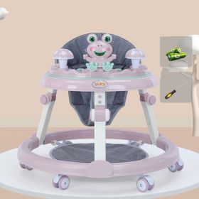 Baby Walker Anti-O-leg Baby Multifunctional Anti-rollover (Option: Pink-6Style)