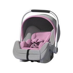 Baby Car With Car Foldable Safety Seat Basket Portable Car Cradle (Option: Basket lavender)