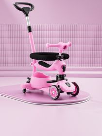 Children's Scooter Baby Multi-functional Scooter (Option: Cherry Blossom Powder)