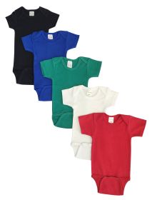 Unisex Baby 5 Pc Onezies (Color: Black/Blue/Green/Red, size: small)