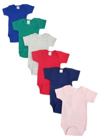 Baby Girl 6 Pc Onezies (Color: Blue/Green/Grey/Red/Navy/Pink, size: small)