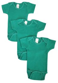 Unisex Baby 3 Pc Onezies (Color: Green, size: small)