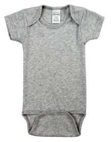 Grey Interlock Short Sleeve Bodysuit Onezie (Color: grey, size: small)