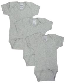 Grey Bodysuit Onezies (Pack of 3) (Color: grey, size: small)