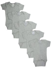 Grey Bodysuit Onezies (Pack of 5) (Color: grey, size: small)