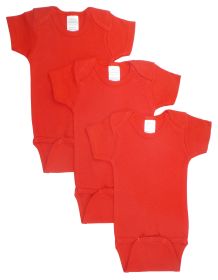 Red Bodysuit Onezies (Pack of 3) (Color: Red, size: small)