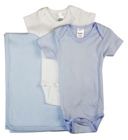 Baby Boy 3 Pc Layette Sets (Color: White, size: medium)