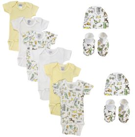 Unisex Baby 10 Pc Layette Sets (Color: White, size: medium)