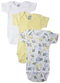 Unisex Baby 3 Pc Onezies (Color: White, size: small)