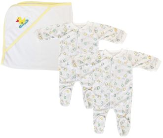 Unisex Closed-toe Sleep & Play (Pack of 3 ) (Color: White/Yellow, size: medium)