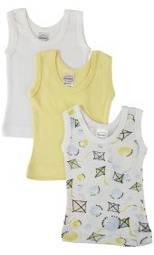 Unisex Baby 3 Pc Tank Tops (Color: White, size: small)