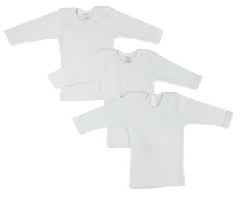 Long Sleeve White Lap T-shirt (Color: White, size: medium)