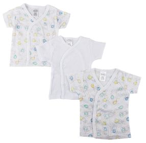 Infant Side Snap Short Sleeve Shirt - 3 Pack (Color: White, size: small)