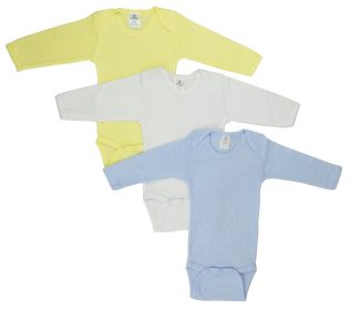 Boys Pastel Long Sleeve Onezie (Color: Blue/Yellow/White, size: medium)