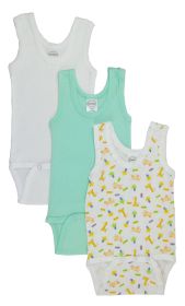 Boys Printed Tank Top (Color: White/Aqua/Print, size: small)