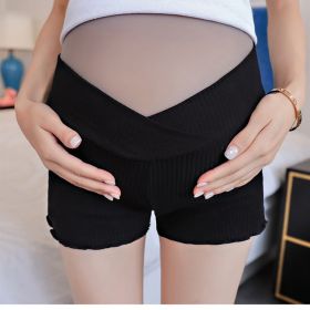 Maternity Wear,Leggings, Low-Waist Shorts, All-Match Safety Pants, Pregnant Women'S Belly Lift Pants (Option: 907black-L)