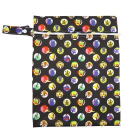 Single Layer Zipper Baby Stroller Waterproof Hanging Bag (Option: Black circle-28x35cm)