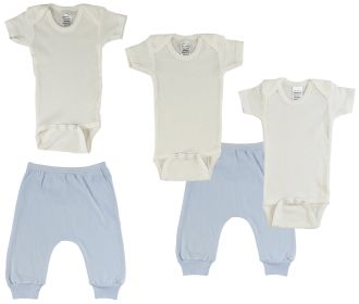 Infant Onezies and Joggers (Color: Blue/Blue, size: medium)