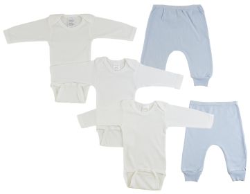 Infant Long Sleeve Onezies and Joggers (Color: Blue/Blue, size: large)