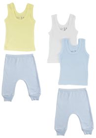 Boys Tank Tops and Joggers (Color: Blue/Blue, size: small)