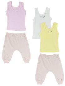 Girls Tank Tops and Joggers (Color: Pink/Pink, size: small)