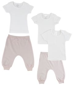 Infant T-Shirts and Joggers (Color: Pink/Pink, size: large)