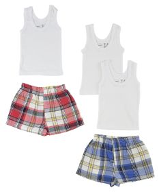 Infant Tank Tops and Boxer Shorts (Color: White, size: small)