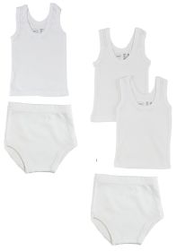 Infant Tank Tops and Training Pants (Color: White, size: small)