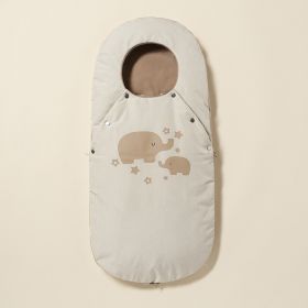 Autumn And Winter Rocking Fleece Thickened Warm Baby Anti-kicking Divine Sleeping Bag (Option: Small elephant)