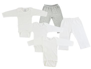 Infant Long Sleeve Onezies and Track Sweatpants (Color: Grey/White, size: small)