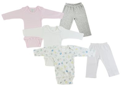 Infant Girls Long Sleeve Onezies and Track Sweatpants (Color: Grey/White, size: small)