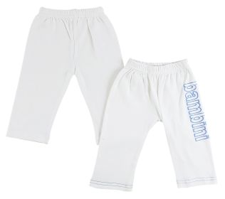 Infant Track Sweatpants - 2 Pack (Color: White, size: small)