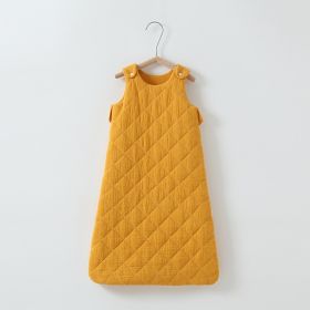 Baby Cotton-padded Sleeping Bag Vest (Option: Yellow-L)